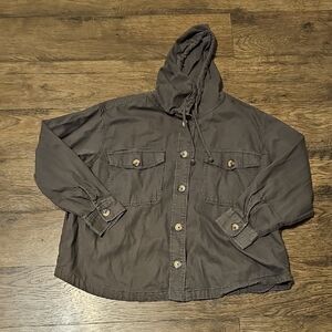 Maurices Gray Hooded Jacket